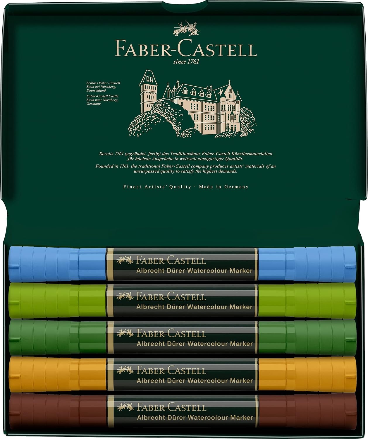 image:imageFaberCastell Albrecht Durer Watercolor Markers  10 Colors Watercolor Brush Markers for Artists5 Count  Plein Air