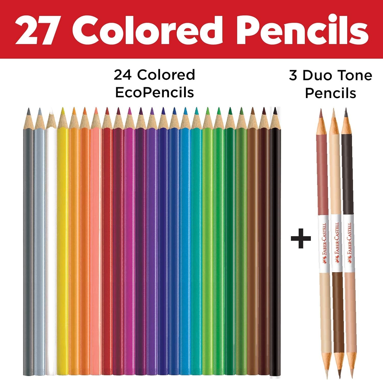 image:imageFaberCastell World Colors How to Draw Faces Kit  Learn to Draw Portraits for Beginners  40 Piece Skin Tone Coloring Pencils and Paper Art Set27 Count