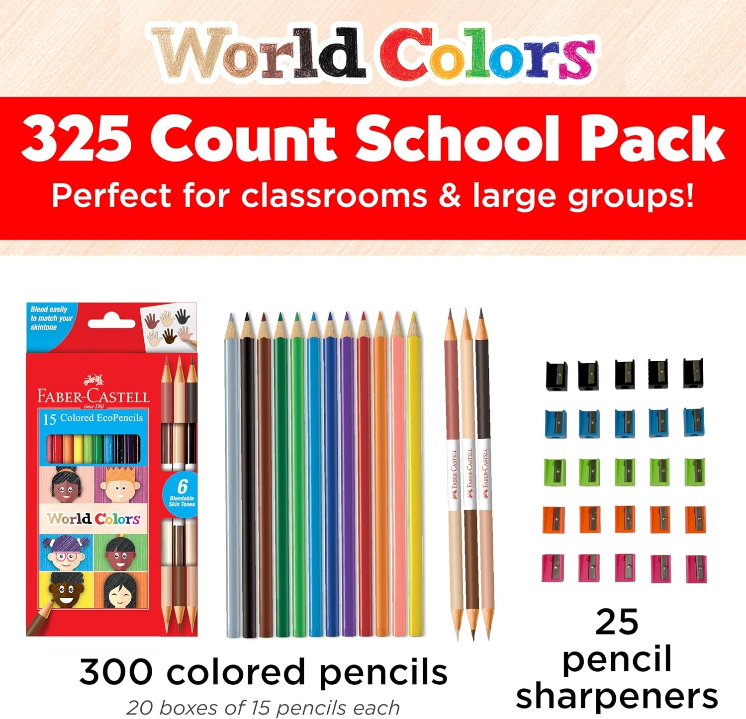 image:imageFaberCastell World Colors How to Draw Faces Kit  Learn to Draw Portraits for Beginners  40 Piece Skin Tone Coloring Pencils and Paper Art Set300 Count School Pack