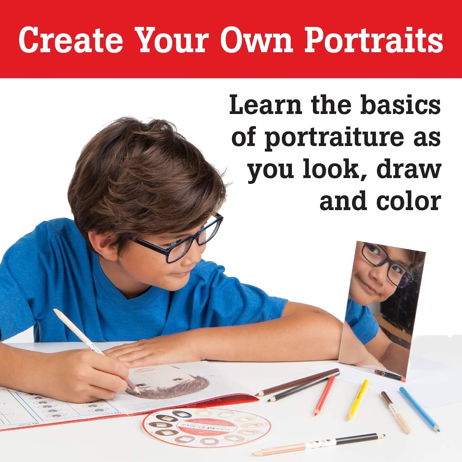 image:imageFaberCastell World Colors How to Draw Faces Kit  Learn to Draw Portraits for Beginners  40 Piece Skin Tone Coloring Pencils and Paper Art SetHow to Draw Faces Portrait Set