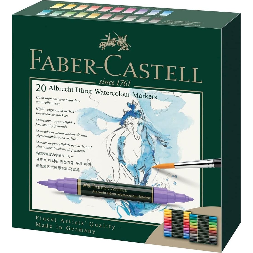 image:imageFaberCastell Albrecht Durer Watercolor Markers  Wallet of 20 Watercolor Dual Tip Markers