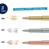 image:imageFaberCastell 4 Pitt Artists Pens  4 India Ink Metallic Markers In Assorted Colors  Bullet Nib3 Count Classic Metallic