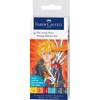 image:imageFaberCastell F167116 Pitt Artist Pen Wallet of 6 with Assorted Tips  Black1 Count Pack of 6