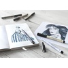 image:imageFaberCastell F167116 Pitt Artist Pen Wallet of 6 with Assorted Tips  Black4 Count Pack of 1