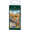 image:imageFaberCastell F167116 Pitt Artist Pen Wallet of 6 with Assorted Tips  Black6 Count Pack of 1