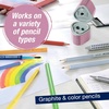 image:imageFaberCastell Grip Trio Pencil Sharpener SilverRose Shadows