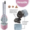 image:imageFaberCastell Grip Trio Pencil Sharpener SilverRose Shadows