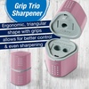 image:imageFaberCastell Grip Trio Pencil Sharpener SilverRose Shadows
