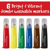 image:imageFaberCastell Little Creatives Jumbo Squeezing Paint Brushes 6 Colors Paint Sticks for Kids Washable Toddler Art Supplies Non Toxic Paint and Brush in One Kids Crafts Age 3 to 5Washable Markers