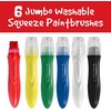 image:imageFaberCastell Little Creatives Jumbo Squeezing Paint Brushes 6 Colors Paint Sticks for Kids Washable Toddler Art Supplies Non Toxic Paint and Brush in One Kids Crafts Age 3 to 5Squeezing Paintbrushes