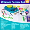 image:imageFaberCastell Neon Glow Pottery Studio Create Your Own Pottery Designs with USBPowered Pottery Wheel Air Dry Clay Neon amp Glow in The Dark Paints Tools amp 50 Craft Supplies for Kids Ages 8Deluxe Starter Bundle