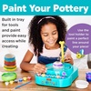image:imageFaberCastell Neon Glow Pottery Studio Create Your Own Pottery Designs with USBPowered Pottery Wheel Air Dry Clay Neon amp Glow in The Dark Paints Tools amp 50 Craft Supplies for Kids Ages 8Starter Pottery Wheel