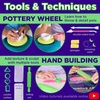 image:imageFaberCastell Neon Glow Pottery Studio Create Your Own Pottery Designs with USBPowered Pottery Wheel Air Dry Clay Neon amp Glow in The Dark Paints Tools amp 50 Craft Supplies for Kids Ages 8Deluxe Starter Bundle