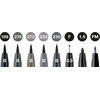 image:imageFaberCastell Pitt Artist Pen Black amp Grey B F 15 FM 167171 Ink Pen Pack of 8Modern