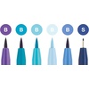 image:imageFaberCastell Pitt Artist Pen Hand Lettering Set  6 Blue Brush Lettering Pens