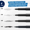 image:imageFaberCastell Pitt Artist Pens Essential Set  4 Black Markers Variety of NibsEssential Art Black