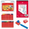 image:imageFaberCastell Back to School Beeswax Crayon Coloring Set  24 Beeswax Crayons Crayon Sharpener amp Doodle Pad Multi FC14339