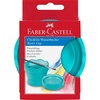 image:imageFaberCastell Clic amp Go Portable Paint Water Cup with Brush Holder Turquoise  Collapsible Paint Brush Cleaner Rinse Cup Travel Friendly Painting Accessories1 Count Pack of 1