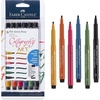image:imageFaberCastell Pitt Artist Calligraphy Pens  6 India Ink Pens 25 mm Chisel Tip  Multicolor Calligraphy Pen Set for Lettering Journaling Creative Writing amp Hand Lettering Designs