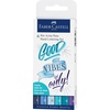 image:imageFaberCastell Pitt Artist Pen Hand Lettering Set  6 Blue Brush Lettering Pens