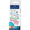 image:imageFaberCastell Pitt Artist Pen Hand Lettering Set  6 Modern Calligraphy and Lettering Markers In Assorted Nibs and Colors Be Unique