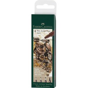 image:imageFaber Castell FC167137 Wallet Pitt Pen Nibs Art Set Assorted4 Count Pack of 1