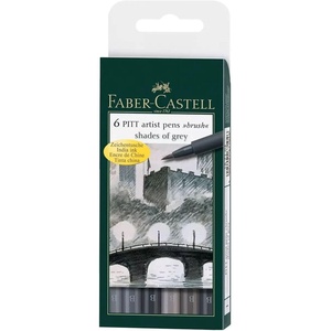 image:imageFaber Castell FC167137 Wallet Pitt Pen Nibs Art Set Assorted6 Count Pack of 1