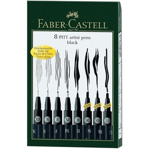 image:imageFaber Castell FC167137 Wallet Pitt Pen Nibs Art Set Assorted8 Count Pack of 1