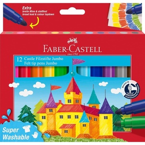 image:imageFaberCastell 154311  Box of 12 Jumbo Markers  MultiColoured  Super Washablemulticoloured
