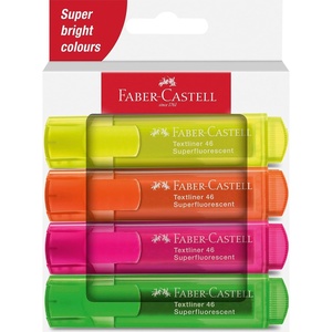 image:imageFaberCastell 254644  Pack of 4 Textliner Highlighters 1546  Neon Tonesmulticoloured