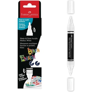 image:imageFaberCastell 285598  ShakeampPaint Black Edition acrylic marker black acrylic pen marker with 2 round tips 3mm and 1mmWhite