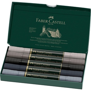 image:imageFaberCastell Albrecht Durer Watercolor Markers  10 Colors Watercolor Brush Markers for Artists5 Count  Grey Tones