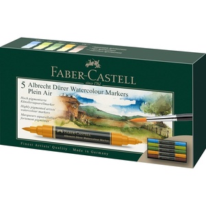 image:imageFaberCastell Albrecht Durer Watercolor Markers  10 Colors Watercolor Brush Markers for Artists5 Count  Plein Air