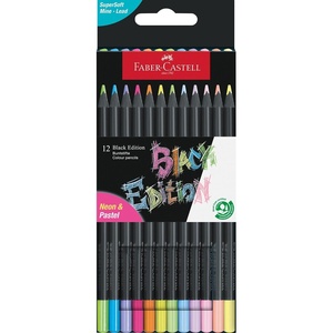 image:imageFaberCastell Black Edition Skin Tone Colored Pencils 12 CountNeon  Pastel