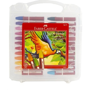 image:imageFaberCastell Blendable Oil Pastels In Durable Storage Case  Back to School Favorites  24 Vibrant Colors  NonToxic Pastels for Kids