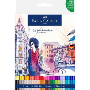 image:imageFaberCastell Goldfaber Aqua Dual Marker  Wallet of 18Multi