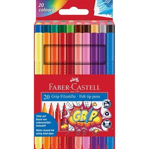image:imageFaberCastell Grip Color Markers  20 Washable Fineline MarkersGRIP Markers  20 Colors