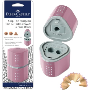 image:imageFaberCastell Grip Trio Pencil Sharpener SilverRose Shadows