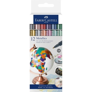 image:imageFaberCastell Metallic Marker Blistercard  Full Range of 6 Colours FC160706AZMetallic