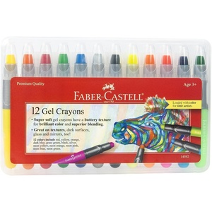 image:imageFaberCastell Neon Gel Crayons 6 Jumbo Drawing Sticks in a Durable Storage Case Toddler Art Supplies for Coloring Twistable Crayons for Kids Drawing Supplies Ages 312 Original Colors