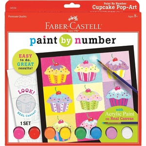 image:imageFaberCastell Paint by Number Foil Fun Unicorn Paint Kit Ages 7Cupcake Pop Art Acrylic Paint