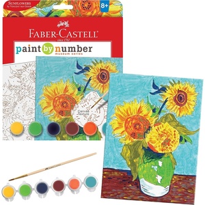 image:imageFaberCastell Paint by Number Museum Series  Vincent Van Gogh The Starry Night  Paint by Numbers for Adult Beginners amp Young Artists Packaging May VarySunflowers