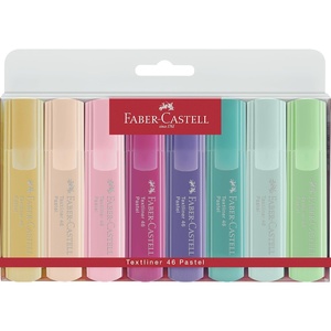 image:imageFaberCastell Pastel Highlighters Set  8 Chisel Tip Highlighter Pens in Assorted Pastel Colors