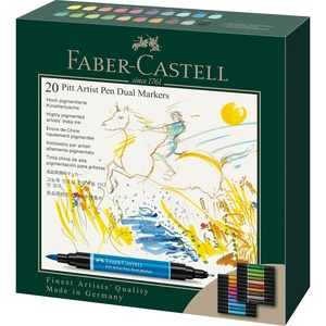 image:imageFaberCastell Pitt Artist Dual Markers 20 Colors for Lettering20 Count Pack of 1