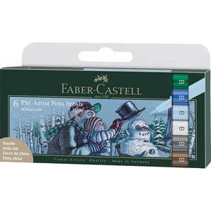 image:imageFaberCastell Pitt Artist Pen Black amp Grey B F 15 FM 167171 Ink Pen Pack of 8Winterlude