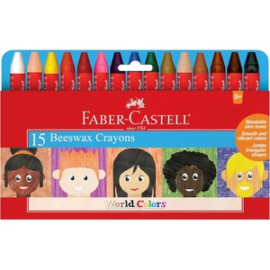 image:imageFaberCastell World Colors Beeswax Crayons  12 Blendable Skin Tone Colors  ScreenFree Coloring that Builds Color Skills  EasyGrip NonToxic for Preschoolers Ages 3