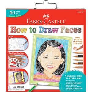 image:imageFaberCastell World Colors How to Draw Faces Kit  Learn to Draw Portraits for Beginners  40 Piece Skin Tone Coloring Pencils and Paper Art SetHow to Draw Faces Portrait Set