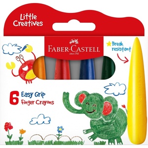 image:imageFaberCastellearly age easy grip wax crayons 6 colors