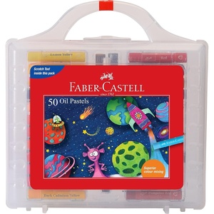 image:imageFabercastell Oil Pastels Set of 50 Easy to Pack and Carry Colour Tool Box Plastic Box Packing